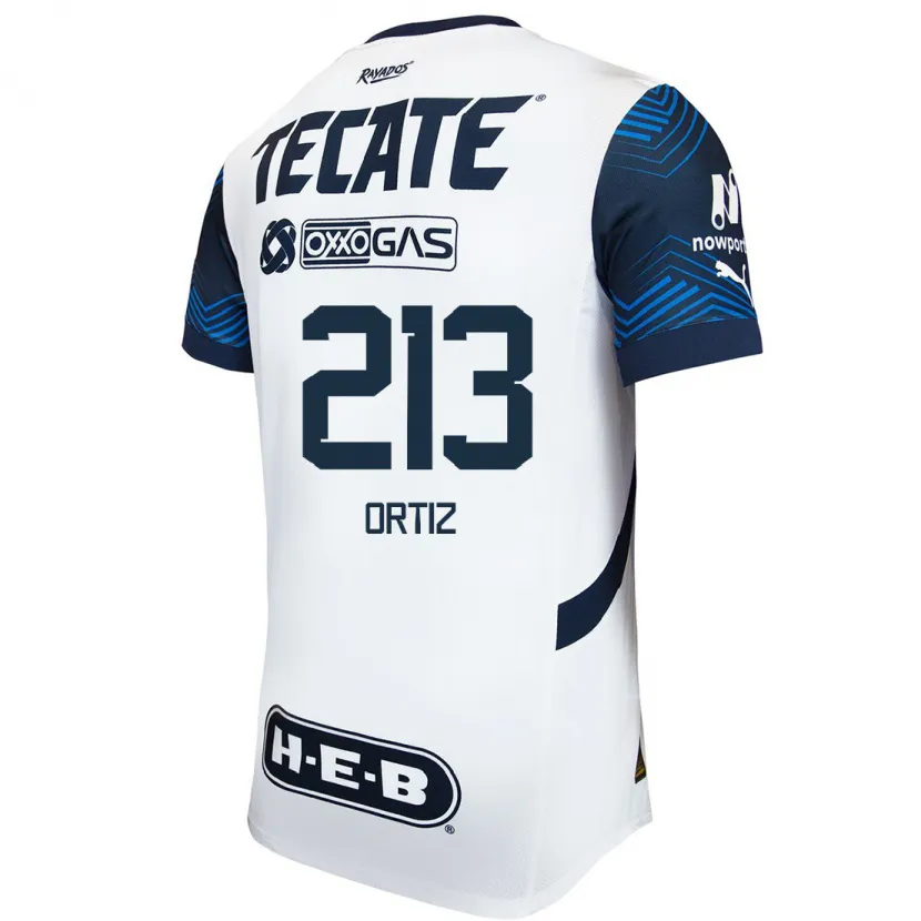 Danxen Børn Luis Ortiz #213 Hvid Blå Udebane Spillertrøjer 2024/25 Trøje T-Shirt