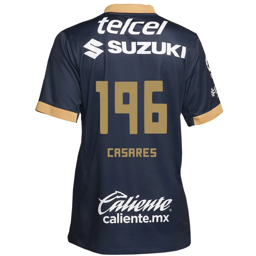 Danxen Børn Mateo Casares #196 Obsidian Guld Hvid Udebane Spillertrøjer 2024/25 Trøje T-Shirt
