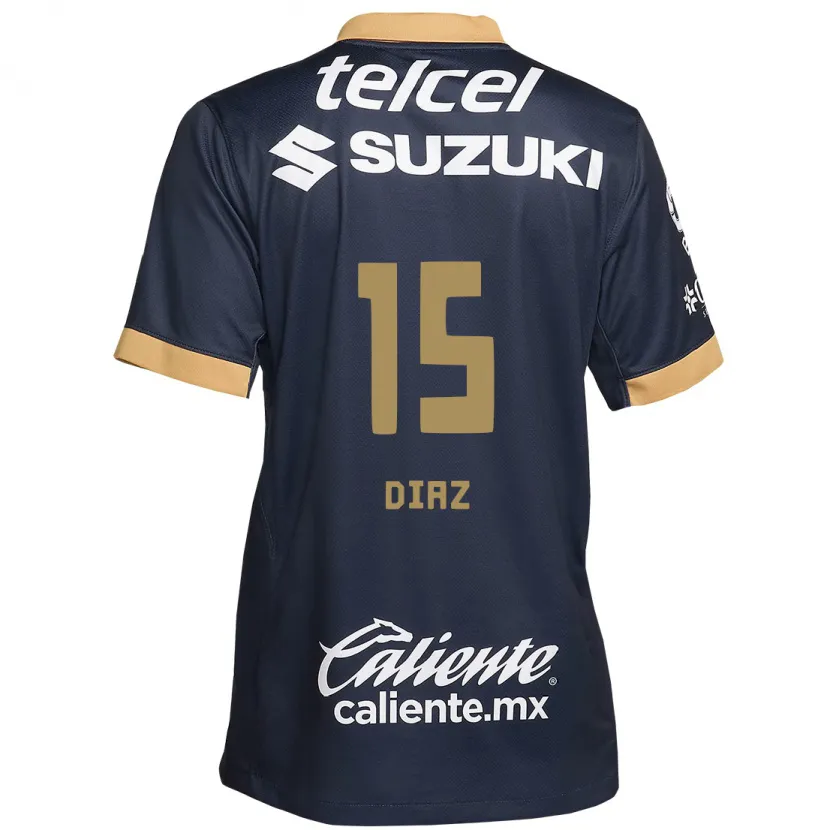 Danxen Børn Marylin Diaz #15 Obsidian Guld Hvid Udebane Spillertrøjer 2024/25 Trøje T-Shirt