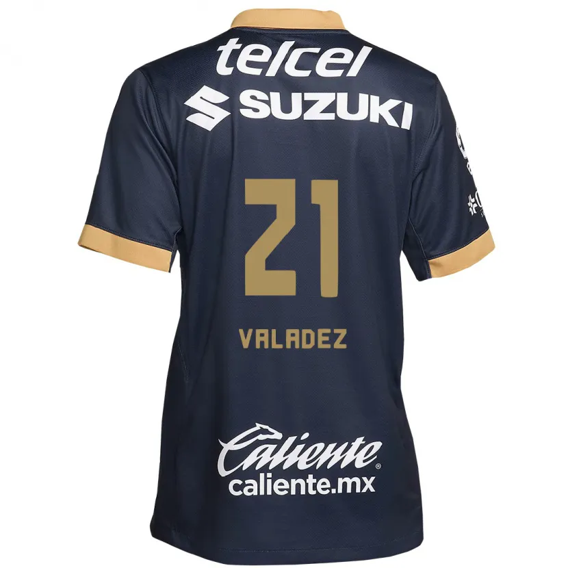 Danxen Børn Natalia Macias Valadez #21 Obsidian Guld Hvid Udebane Spillertrøjer 2024/25 Trøje T-Shirt