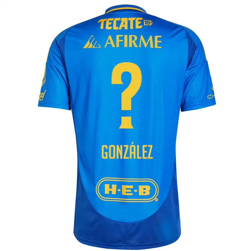 Danxen Børn Fernando González #0 Blå Gul Udebane Spillertrøjer 2024/25 Trøje T-Shirt
