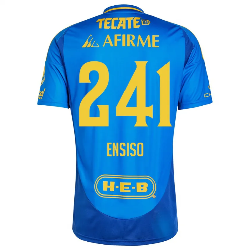Danxen Børn Eduardo Ensiso #241 Blå Gul Udebane Spillertrøjer 2024/25 Trøje T-Shirt