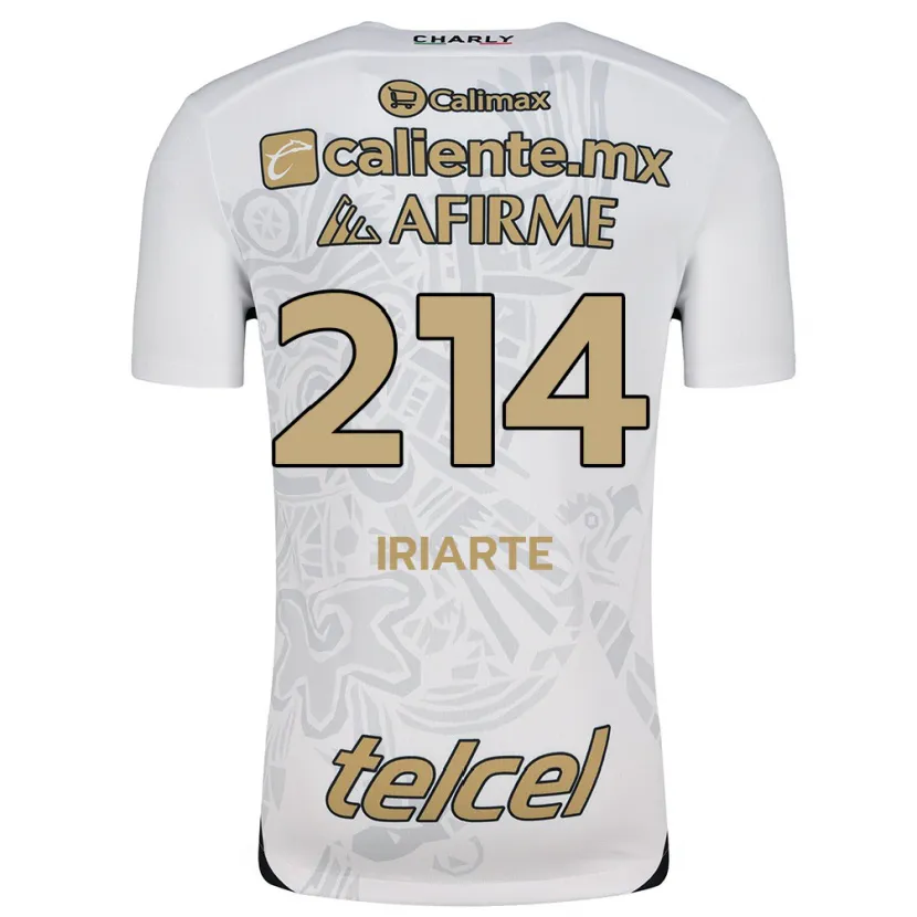 Danxen Børn Oliver Iriarte #214 Hvid Sort Udebane Spillertrøjer 2024/25 Trøje T-Shirt