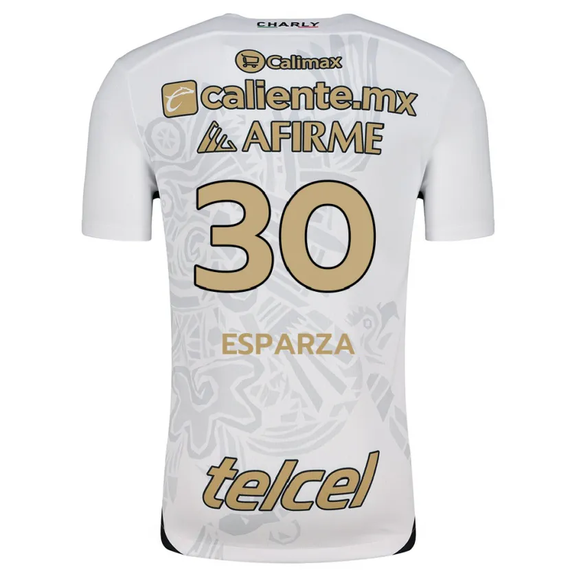 Danxen Børn Litzy Esparza #30 Hvid Sort Udebane Spillertrøjer 2024/25 Trøje T-Shirt