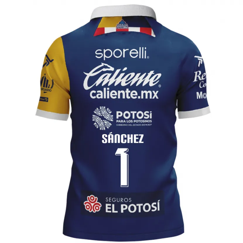 Danxen Børn Andrés Sánchez #1 Blå Gul Udebane Spillertrøjer 2024/25 Trøje T-Shirt