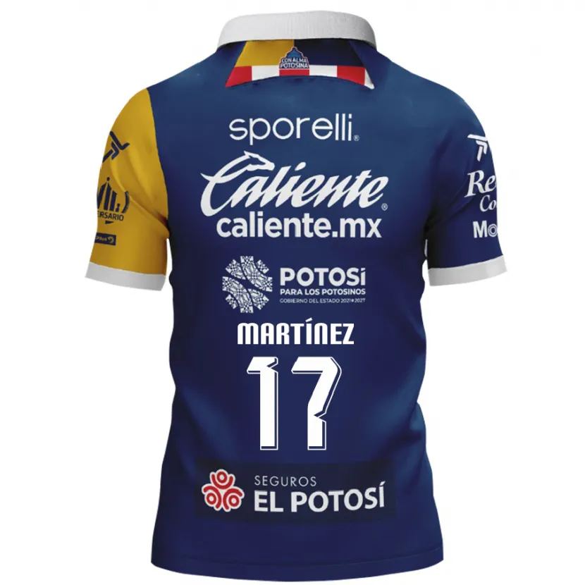 Danxen Børn Gabriel Martínez #17 Blå Gul Udebane Spillertrøjer 2024/25 Trøje T-Shirt