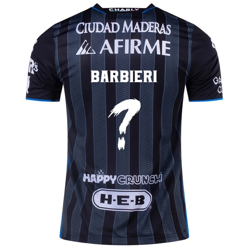 Danxen Børn Miguel Barbieri #0 Hvid Sort Udebane Spillertrøjer 2024/25 Trøje T-Shirt