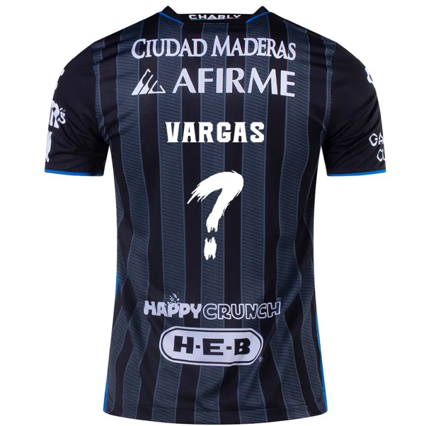 Danxen Børn Leonardo Vargas #0 Hvid Sort Udebane Spillertrøjer 2024/25 Trøje T-Shirt