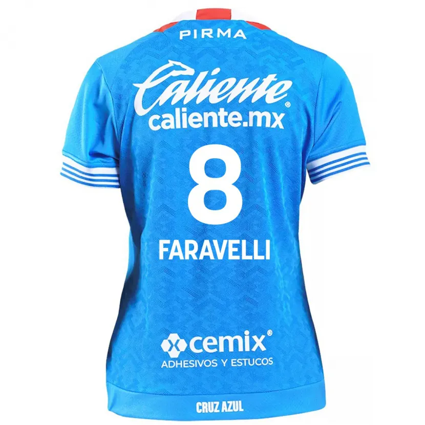 Danxen Mænd Lorenzo Faravelli #8 Himmelblå Hjemmebane Spillertrøjer 2024/25 Trøje T-Shirt