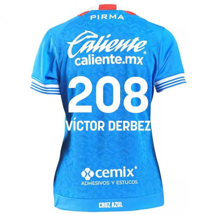 Danxen Mænd Louis Víctor Derbez #208 Himmelblå Hjemmebane Spillertrøjer 2024/25 Trøje T-Shirt