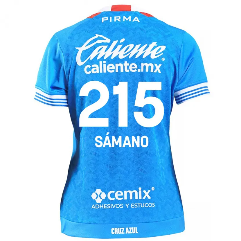 Danxen Mænd Fernando Sámano #215 Himmelblå Hjemmebane Spillertrøjer 2024/25 Trøje T-Shirt