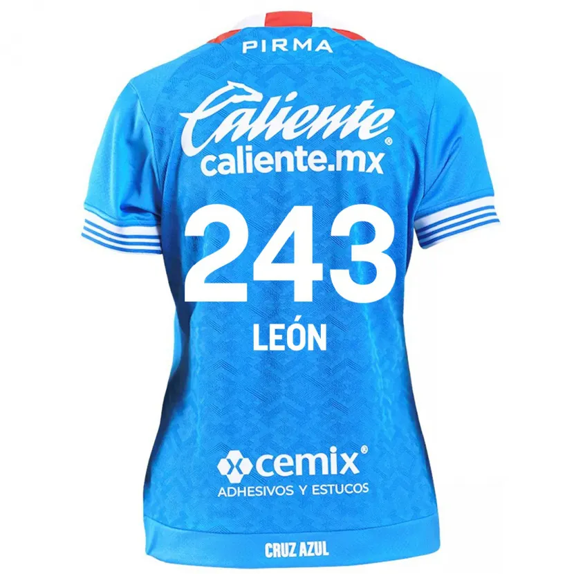 Danxen Mænd Cristhian León #243 Himmelblå Hjemmebane Spillertrøjer 2024/25 Trøje T-Shirt