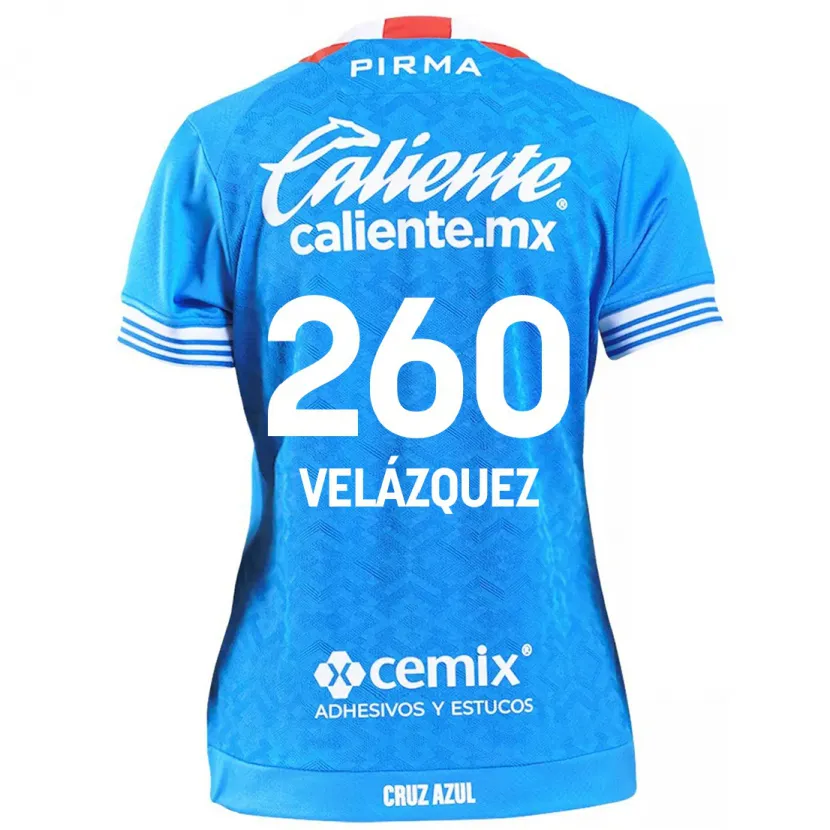 Danxen Mænd Víctor Velázquez #260 Himmelblå Hjemmebane Spillertrøjer 2024/25 Trøje T-Shirt
