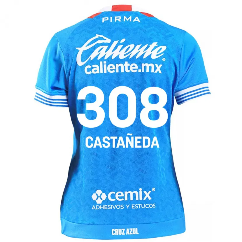 Danxen Mænd Emiliano Castañeda #308 Himmelblå Hjemmebane Spillertrøjer 2024/25 Trøje T-Shirt