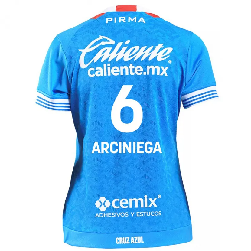 Danxen Mænd Mirelle Arciniega #6 Himmelblå Hjemmebane Spillertrøjer 2024/25 Trøje T-Shirt