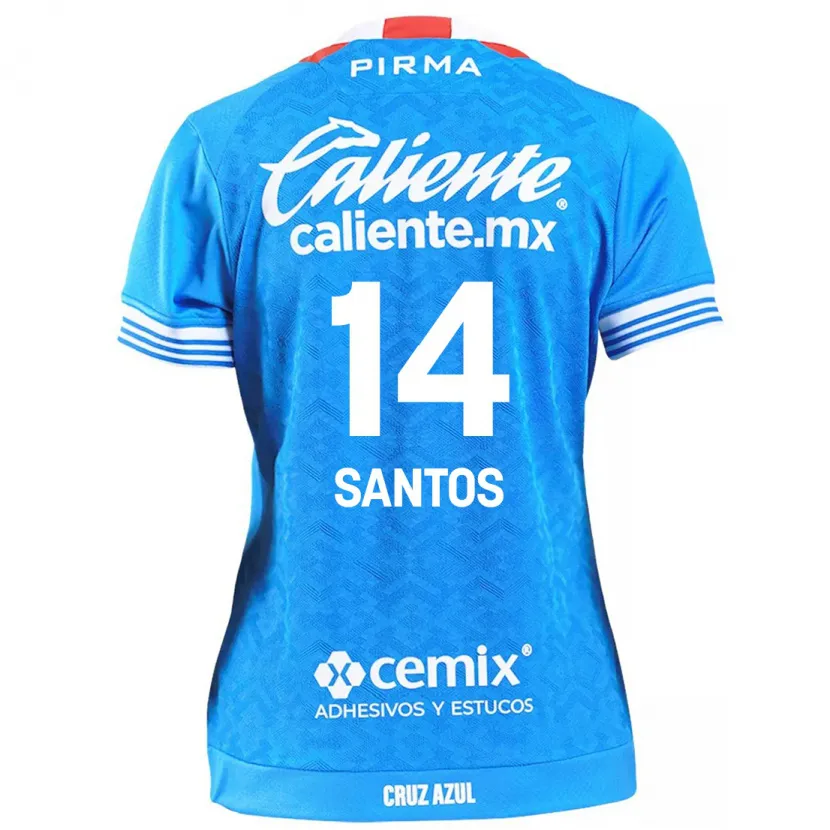 Danxen Mænd Eleisa Santos #14 Himmelblå Hjemmebane Spillertrøjer 2024/25 Trøje T-Shirt
