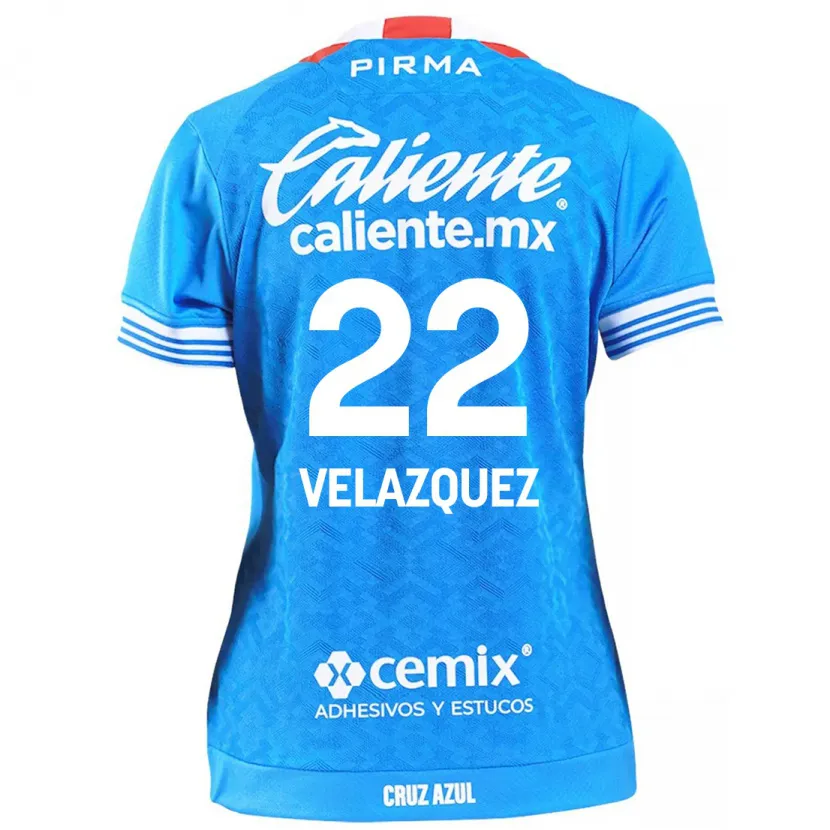 Danxen Mænd Hireri Velazquez #22 Himmelblå Hjemmebane Spillertrøjer 2024/25 Trøje T-Shirt