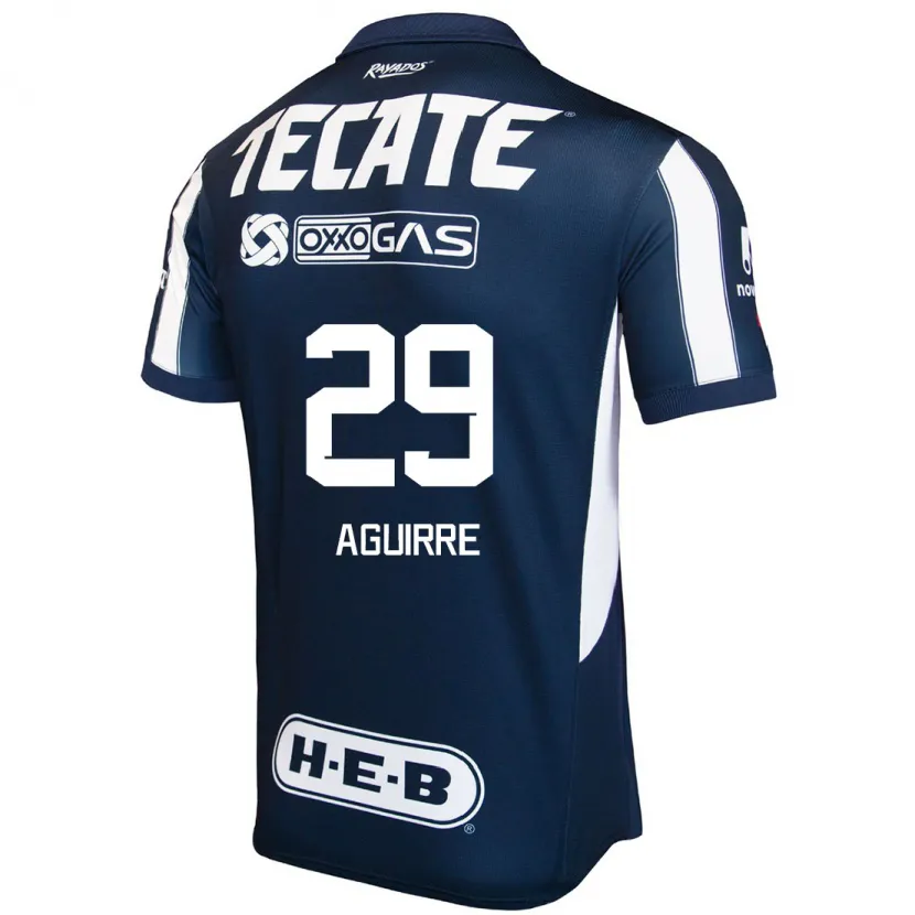 Danxen Mænd Rodrigo Aguirre #29 Blå Rød Hvid Hjemmebane Spillertrøjer 2024/25 Trøje T-Shirt