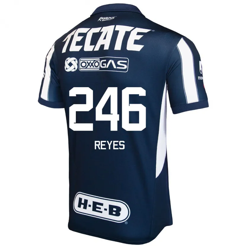 Danxen Mænd Cristian Reyes #246 Blå Rød Hvid Hjemmebane Spillertrøjer 2024/25 Trøje T-Shirt