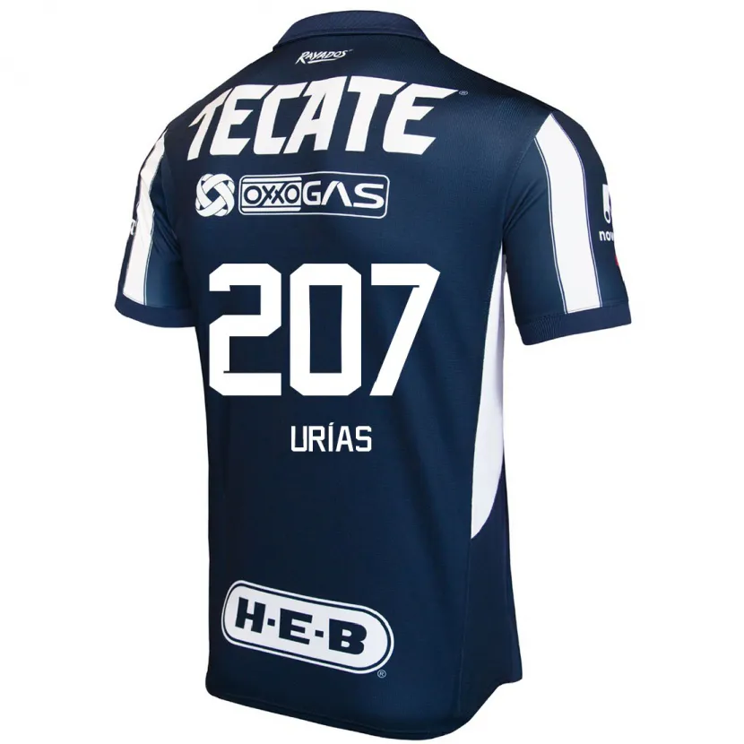 Danxen Mænd Álex Urías #207 Blå Rød Hvid Hjemmebane Spillertrøjer 2024/25 Trøje T-Shirt