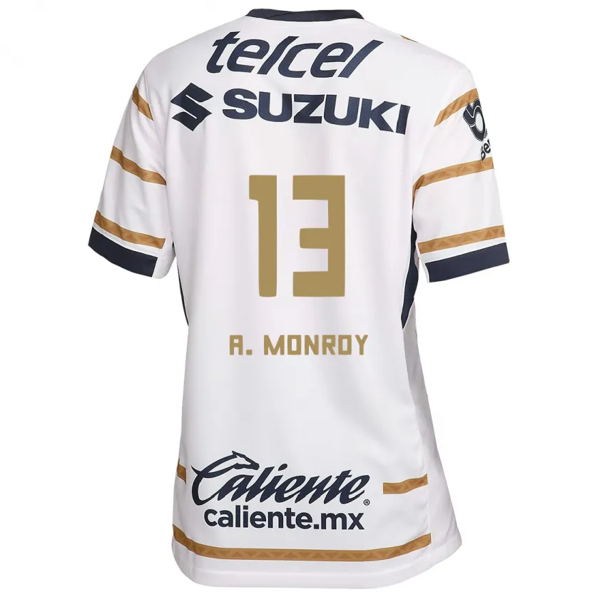 Danxen Mænd Pablo Monroy #13 Hvid Obsidian Hjemmebane Spillertrøjer 2024/25 Trøje T-Shirt