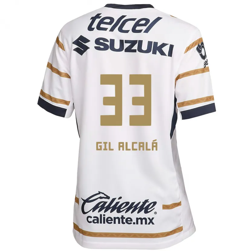 Danxen Mænd Gil Alcalá #33 Hvid Obsidian Hjemmebane Spillertrøjer 2024/25 Trøje T-Shirt