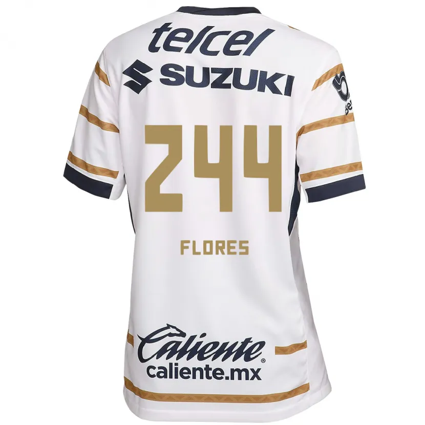 Danxen Mænd Jonathan Flores #244 Hvid Obsidian Hjemmebane Spillertrøjer 2024/25 Trøje T-Shirt