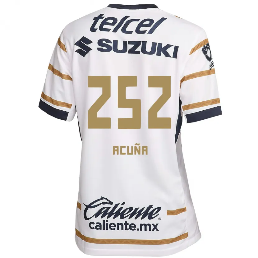 Danxen Mænd José Acuña #252 Hvid Obsidian Hjemmebane Spillertrøjer 2024/25 Trøje T-Shirt