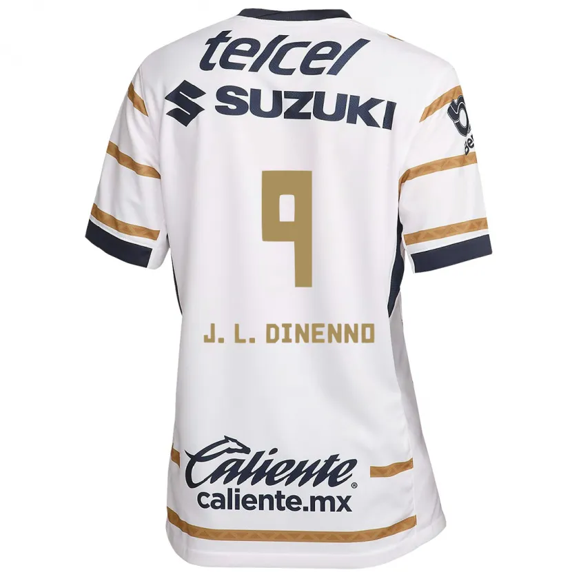Danxen Mænd Juan Dinenno #9 Hvid Obsidian Hjemmebane Spillertrøjer 2024/25 Trøje T-Shirt
