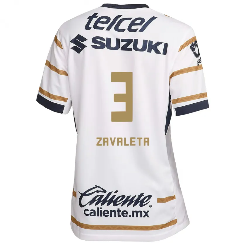 Danxen Mænd Rebeca Zavaleta #3 Hvid Obsidian Hjemmebane Spillertrøjer 2024/25 Trøje T-Shirt