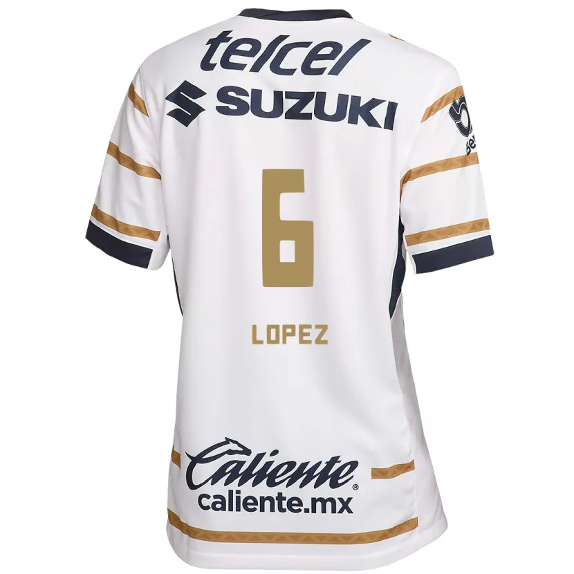 Danxen Mænd Nathalia Lopez #6 Hvid Obsidian Hjemmebane Spillertrøjer 2024/25 Trøje T-Shirt