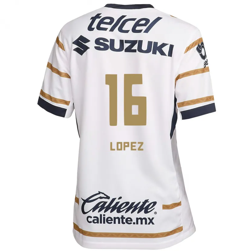 Danxen Mænd Samantha Lopez #16 Hvid Obsidian Hjemmebane Spillertrøjer 2024/25 Trøje T-Shirt