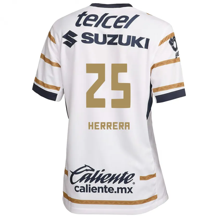 Danxen Mænd Laura Herrera #25 Hvid Obsidian Hjemmebane Spillertrøjer 2024/25 Trøje T-Shirt
