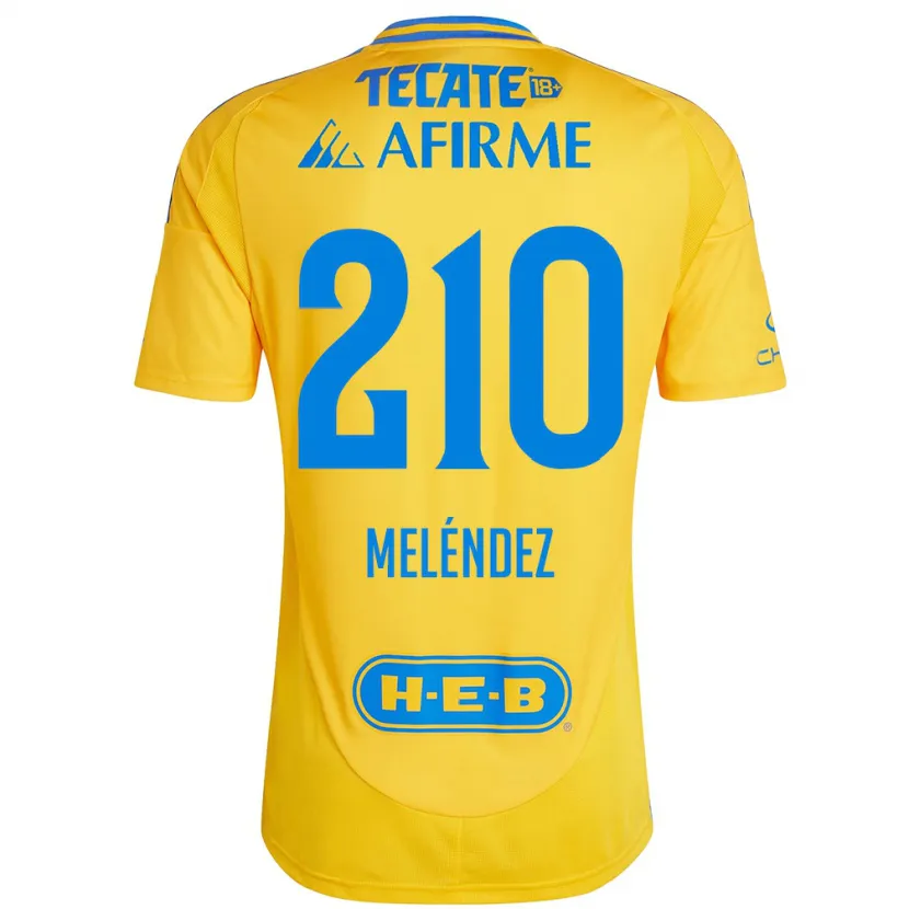 Danxen Mænd Marcelo Meléndez #210 Guld Gul Hjemmebane Spillertrøjer 2024/25 Trøje T-Shirt