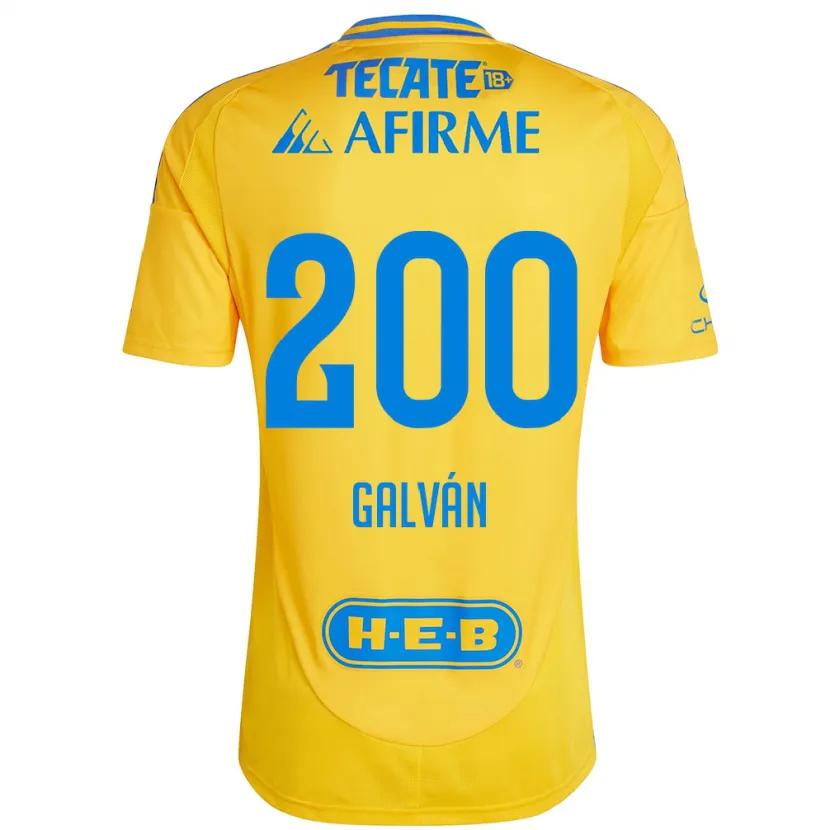 Danxen Mænd Isaias Galván #200 Guld Gul Hjemmebane Spillertrøjer 2024/25 Trøje T-Shirt