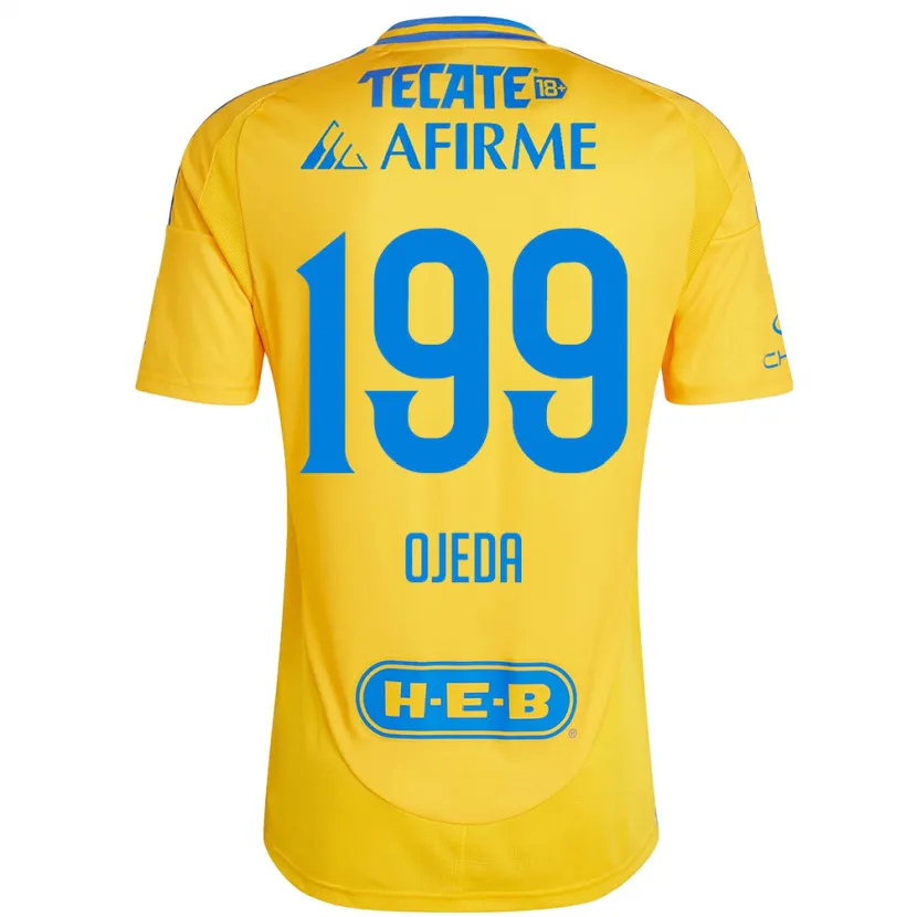 Danxen Mænd Diego Ojeda #199 Guld Gul Hjemmebane Spillertrøjer 2024/25 Trøje T-Shirt