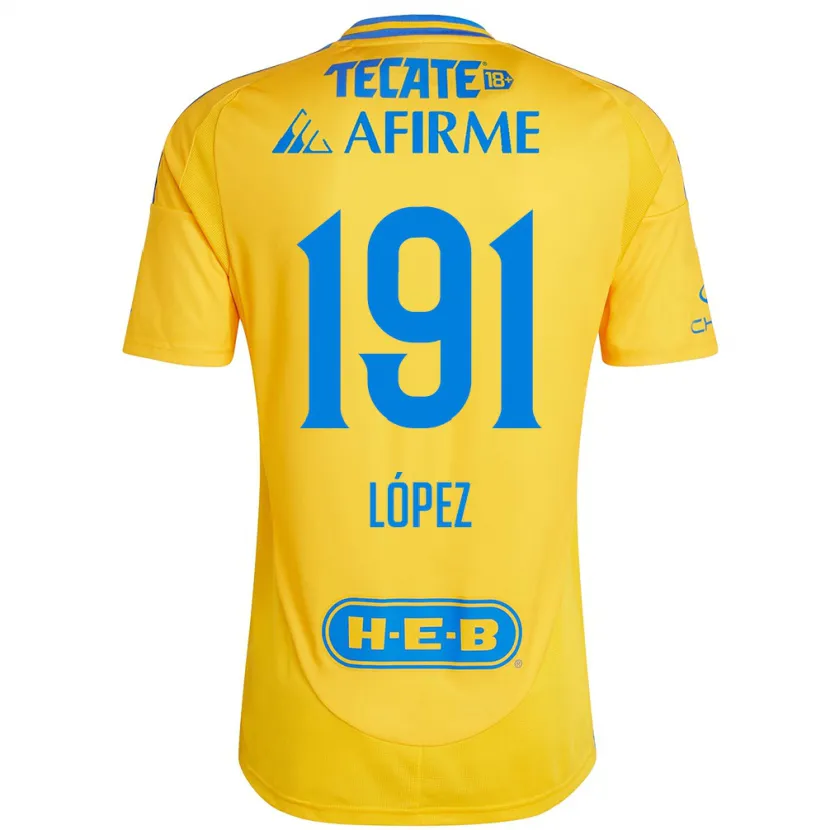 Danxen Mænd Adrián López #191 Guld Gul Hjemmebane Spillertrøjer 2024/25 Trøje T-Shirt