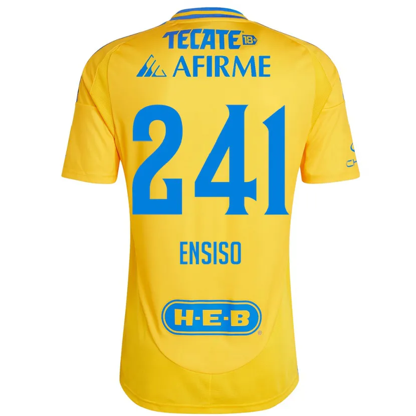 Danxen Mænd Eduardo Ensiso #241 Guld Gul Hjemmebane Spillertrøjer 2024/25 Trøje T-Shirt