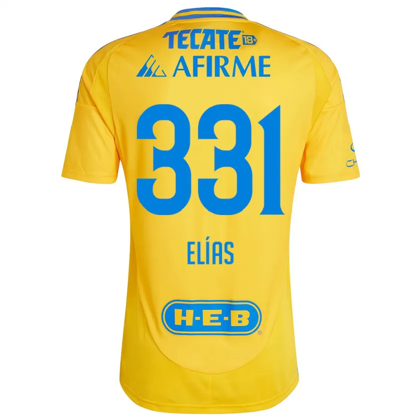 Danxen Mænd Bruno Elías #331 Guld Gul Hjemmebane Spillertrøjer 2024/25 Trøje T-Shirt