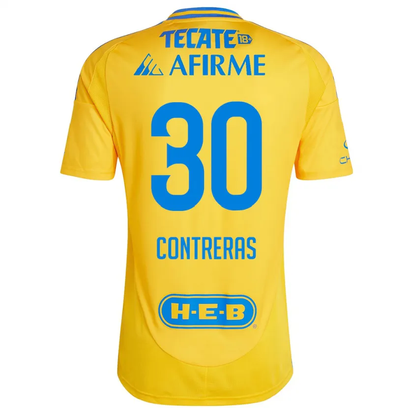 Danxen Mænd Lizeth Contreras #30 Guld Gul Hjemmebane Spillertrøjer 2024/25 Trøje T-Shirt