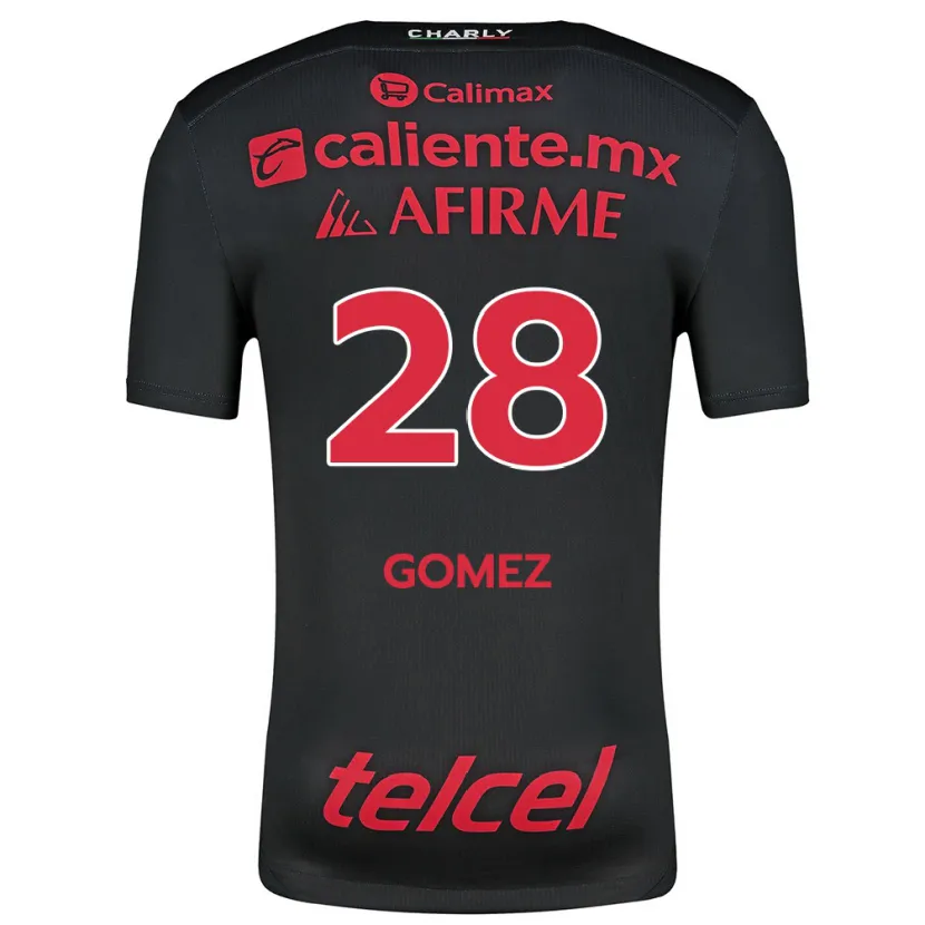 Danxen Mænd Alejandro Gómez #28 Sort Rød Hjemmebane Spillertrøjer 2024/25 Trøje T-Shirt