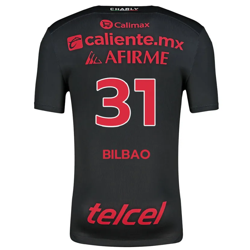 Danxen Mænd Unai Bilbao #31 Sort Rød Hjemmebane Spillertrøjer 2024/25 Trøje T-Shirt