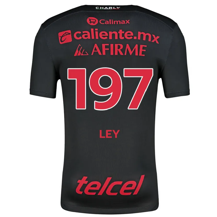 Danxen Mænd Emanuel Ley #197 Sort Rød Hjemmebane Spillertrøjer 2024/25 Trøje T-Shirt
