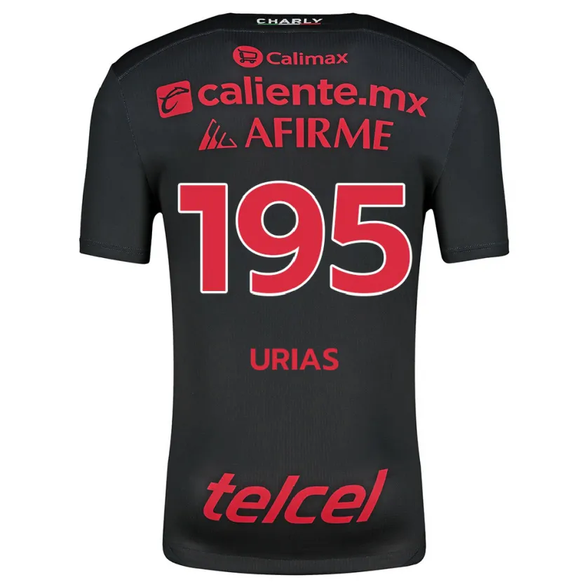 Danxen Mænd Héctor Urías #195 Sort Rød Hjemmebane Spillertrøjer 2024/25 Trøje T-Shirt