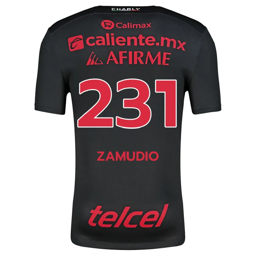 Danxen Mænd Irwin Zamudio #231 Sort Rød Hjemmebane Spillertrøjer 2024/25 Trøje T-Shirt