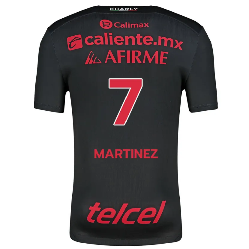 Danxen Mænd Alejandro Martínez #7 Sort Rød Hjemmebane Spillertrøjer 2024/25 Trøje T-Shirt