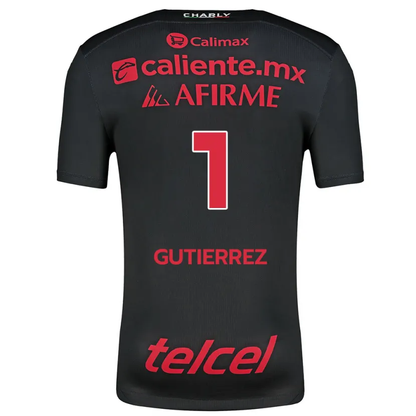 Danxen Mænd Alejandra Gutiérrez #1 Sort Rød Hjemmebane Spillertrøjer 2024/25 Trøje T-Shirt