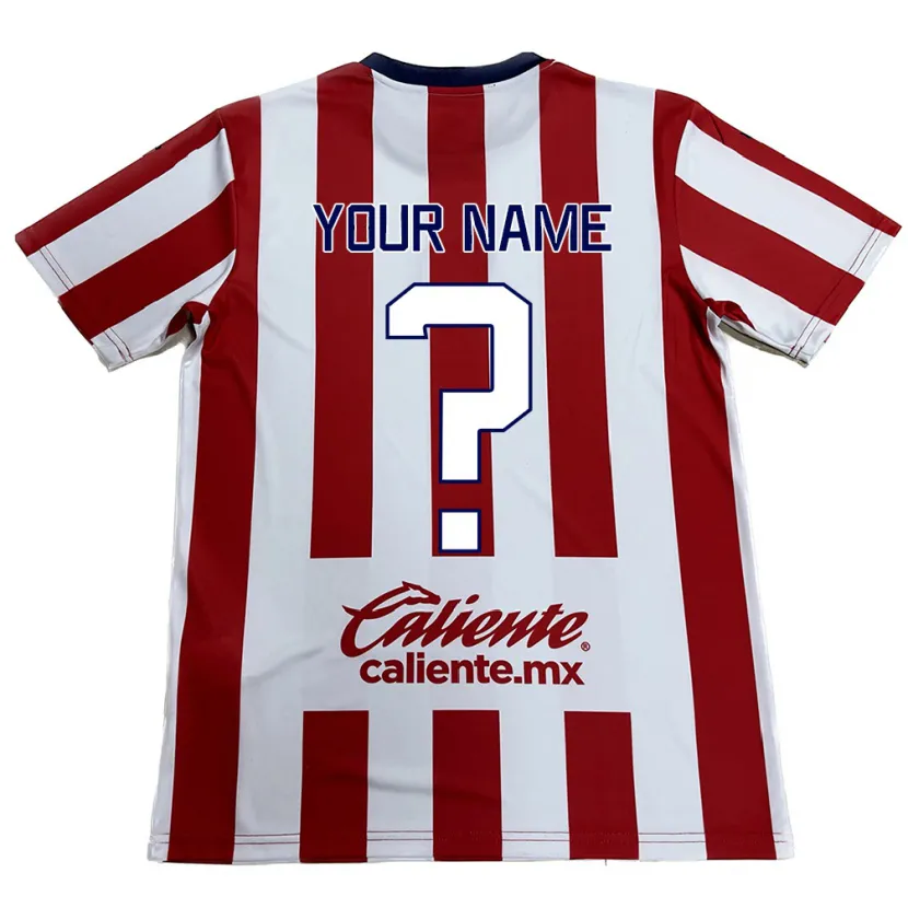 Danxen Mænd Dit Navn #0 Rød Hvid Hjemmebane Spillertrøjer 2024/25 Trøje T-Shirt
