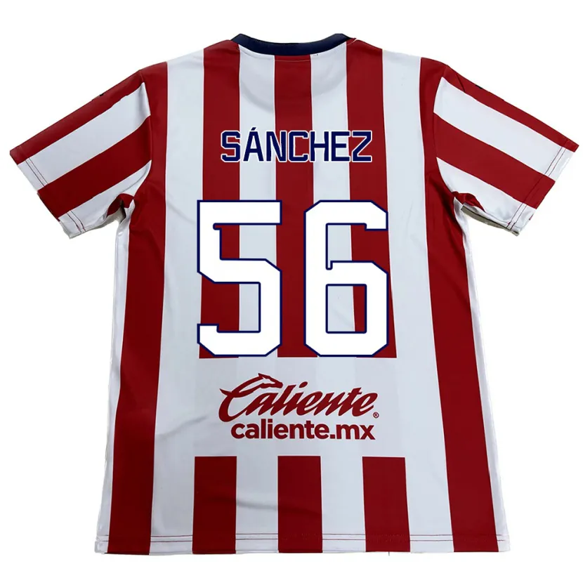 Danxen Mænd Benjamín Sánchez #56 Rød Hvid Hjemmebane Spillertrøjer 2024/25 Trøje T-Shirt