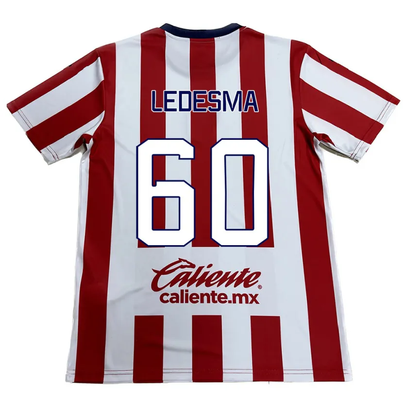 Danxen Mænd Luis Ledesma #60 Rød Hvid Hjemmebane Spillertrøjer 2024/25 Trøje T-Shirt